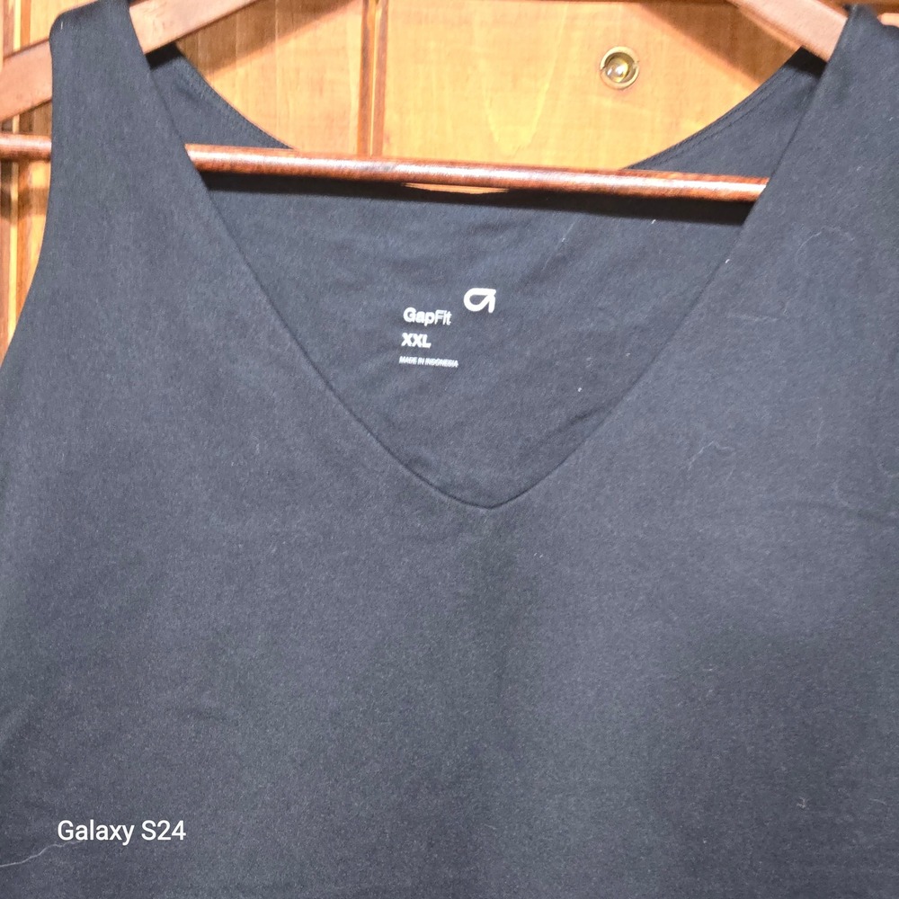 GapFit Womens XXL Black V-Neck Sleeveless Active Tennis Golf Dress Athleisure